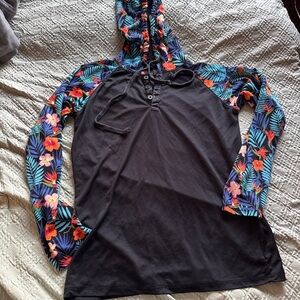 DIKOTOMY Mens L light floral hoodie